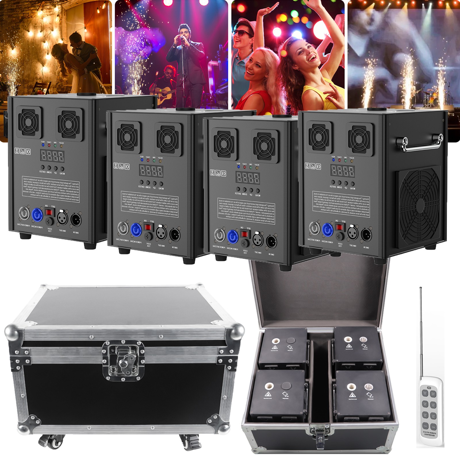 Cold Spark Machine 700W Stage Effect DMX Firework Machine DJ Event Club Wedding