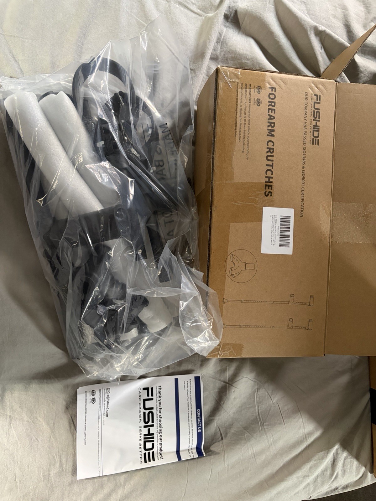 Brand New Pair of Fushide Adjustable Forearm Crutches
