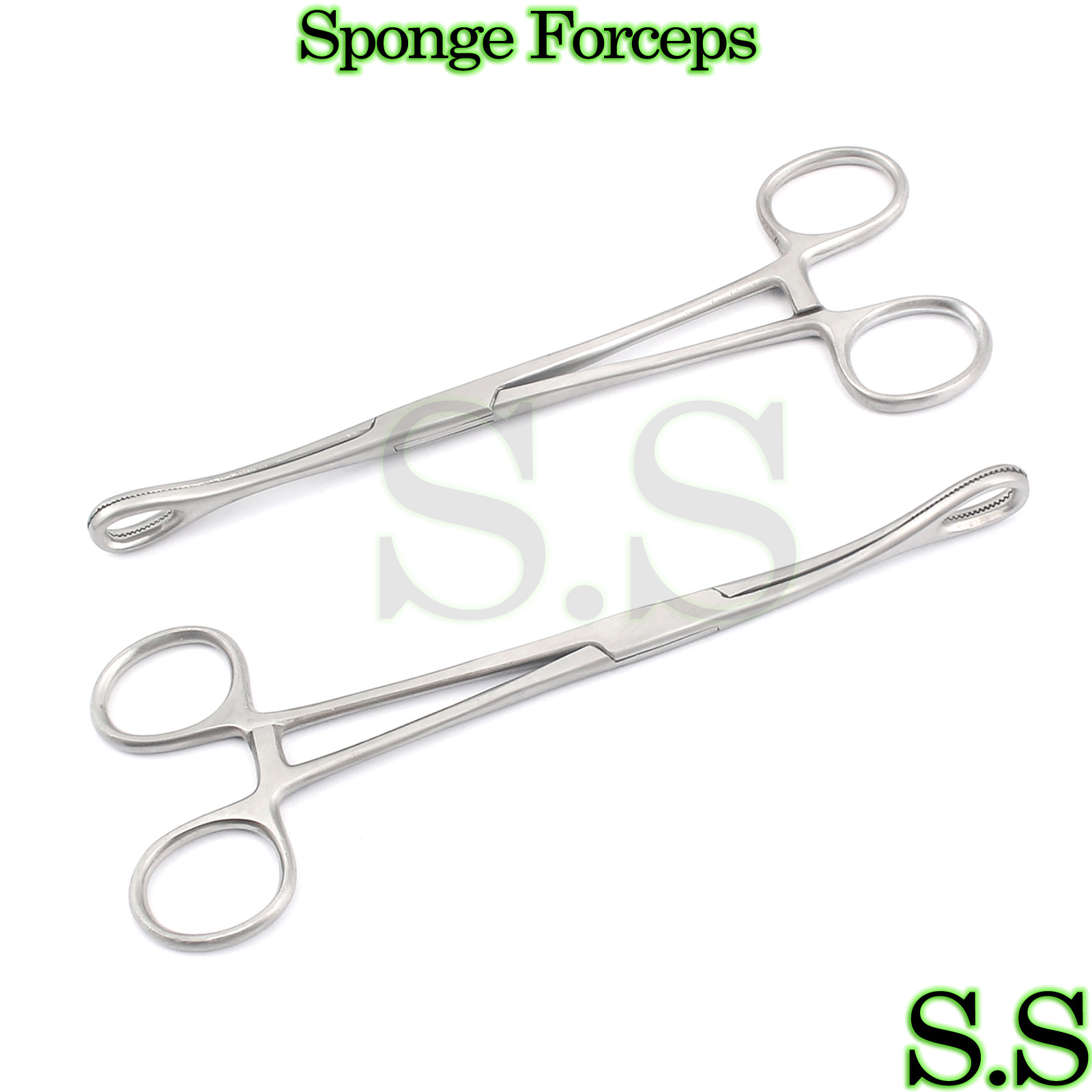 Body Piercing:-2 x Sponge Clamps 7.5" Straight & Curved