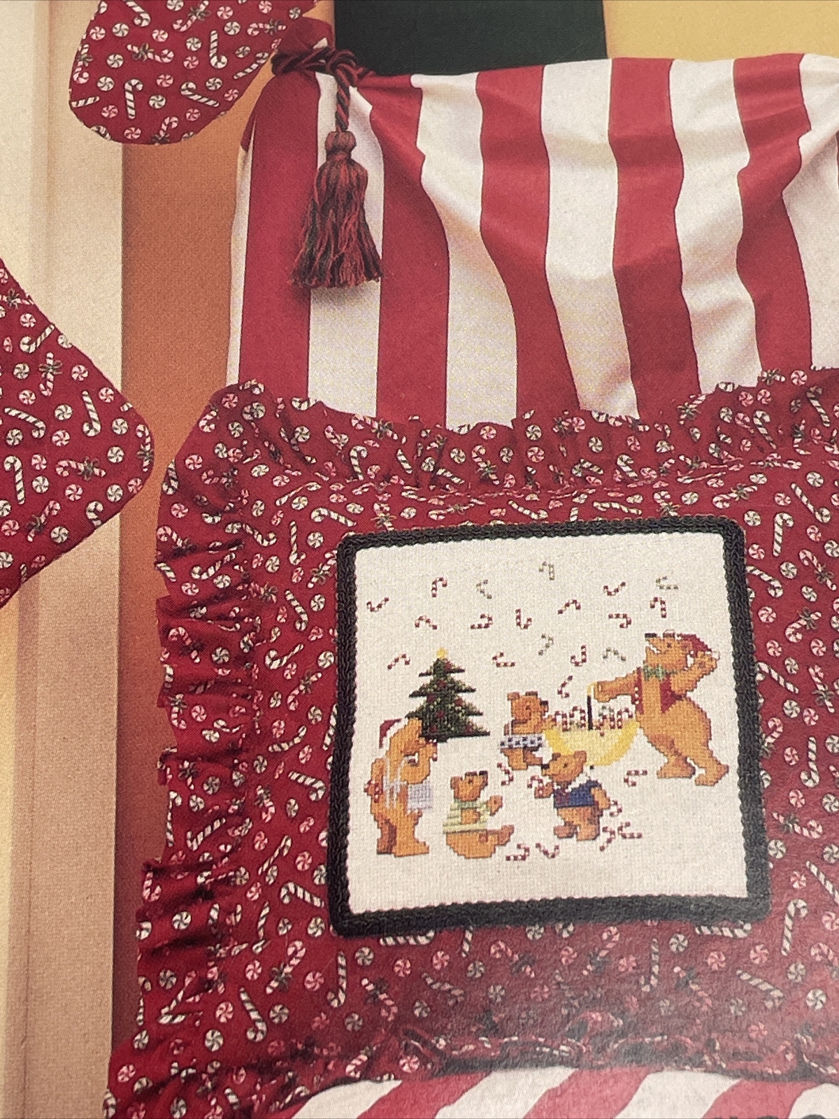 Just Cross Stitch Candy Cane Bears Cross Stitch Pattern