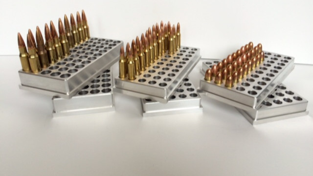 7x57mm Mauser Ammo Reloading Block Solid Aluminum 50 rounds