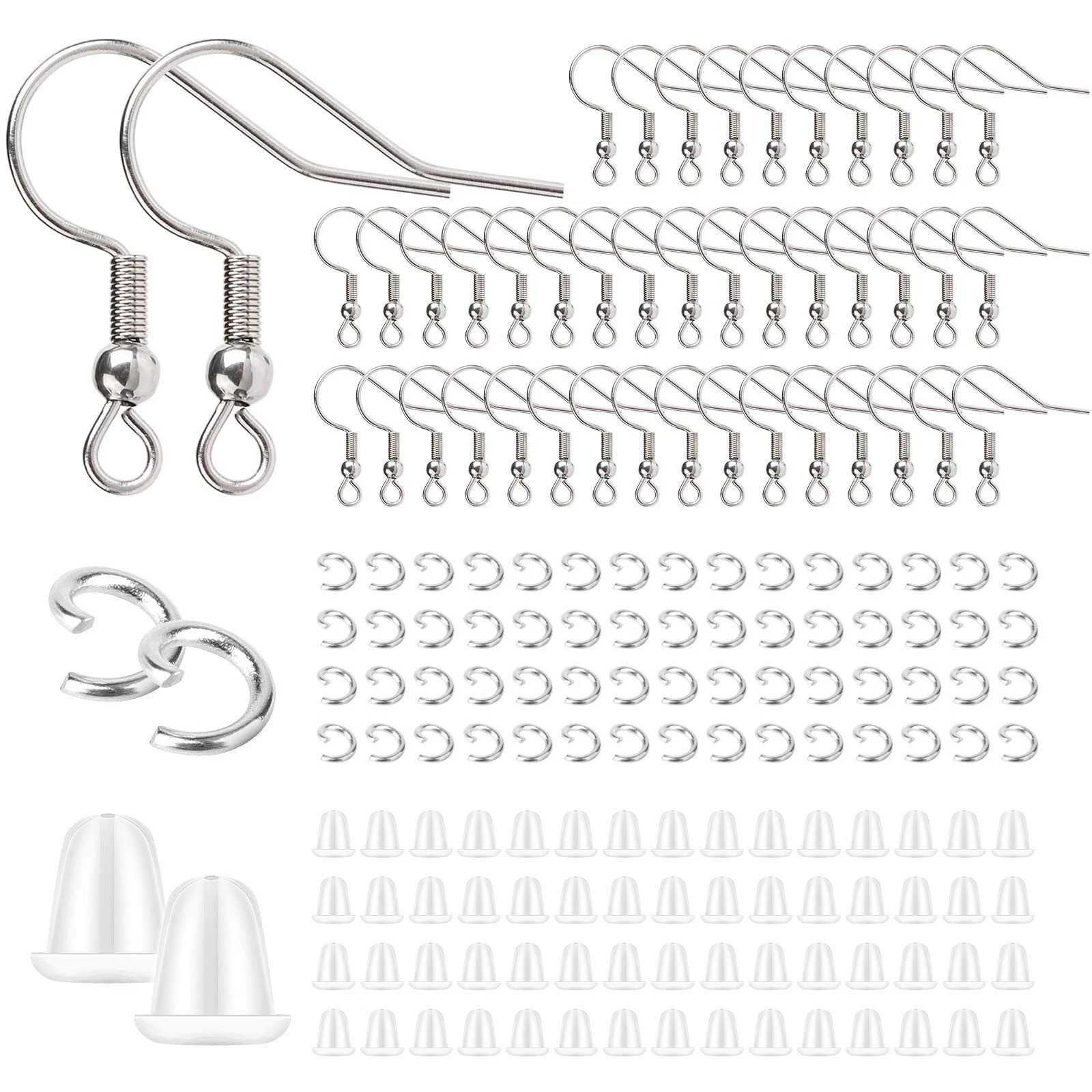 Stainless Steel Earring Hooks French Ear Wire, 600pcs Earring Making Findings...