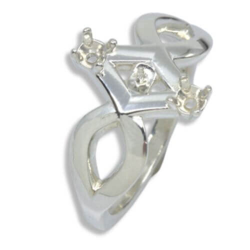 Pearl Accented Split Shank Ring Mounting