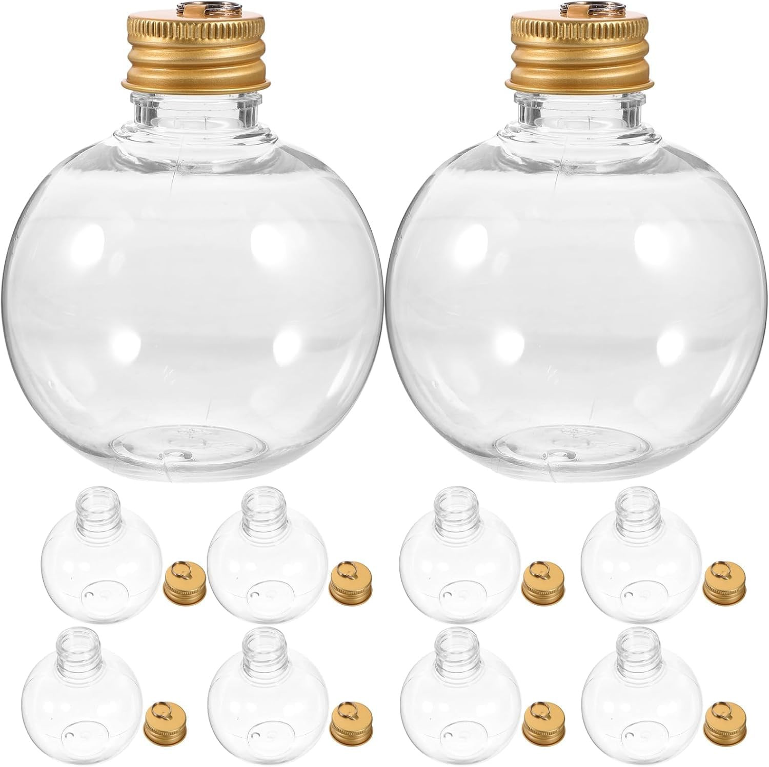 10Pcs Christmas Drink Balls Juice Bottles Clear Ornament Balls Christmas Fillabl