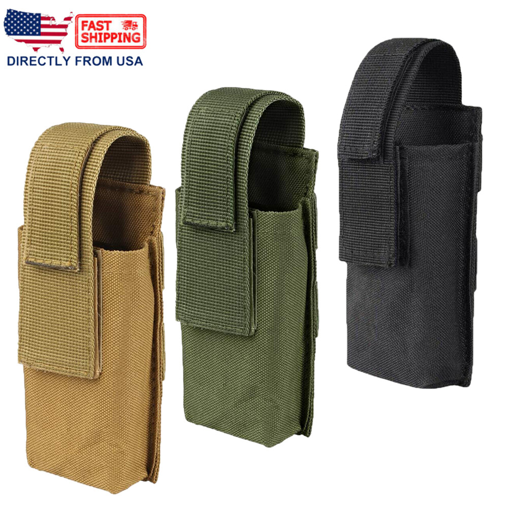 Nylon Tactical MOLLE Police Pepper Spray Holder Pouch Flap Duty Belt Holster US