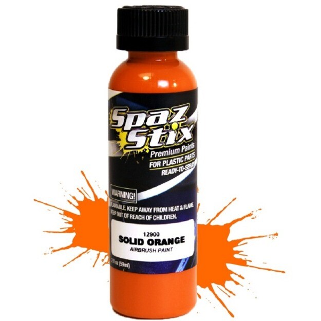 Spaz Stix 12900 Solid Orange Airbrush Ready Paint 2oz Bottle
