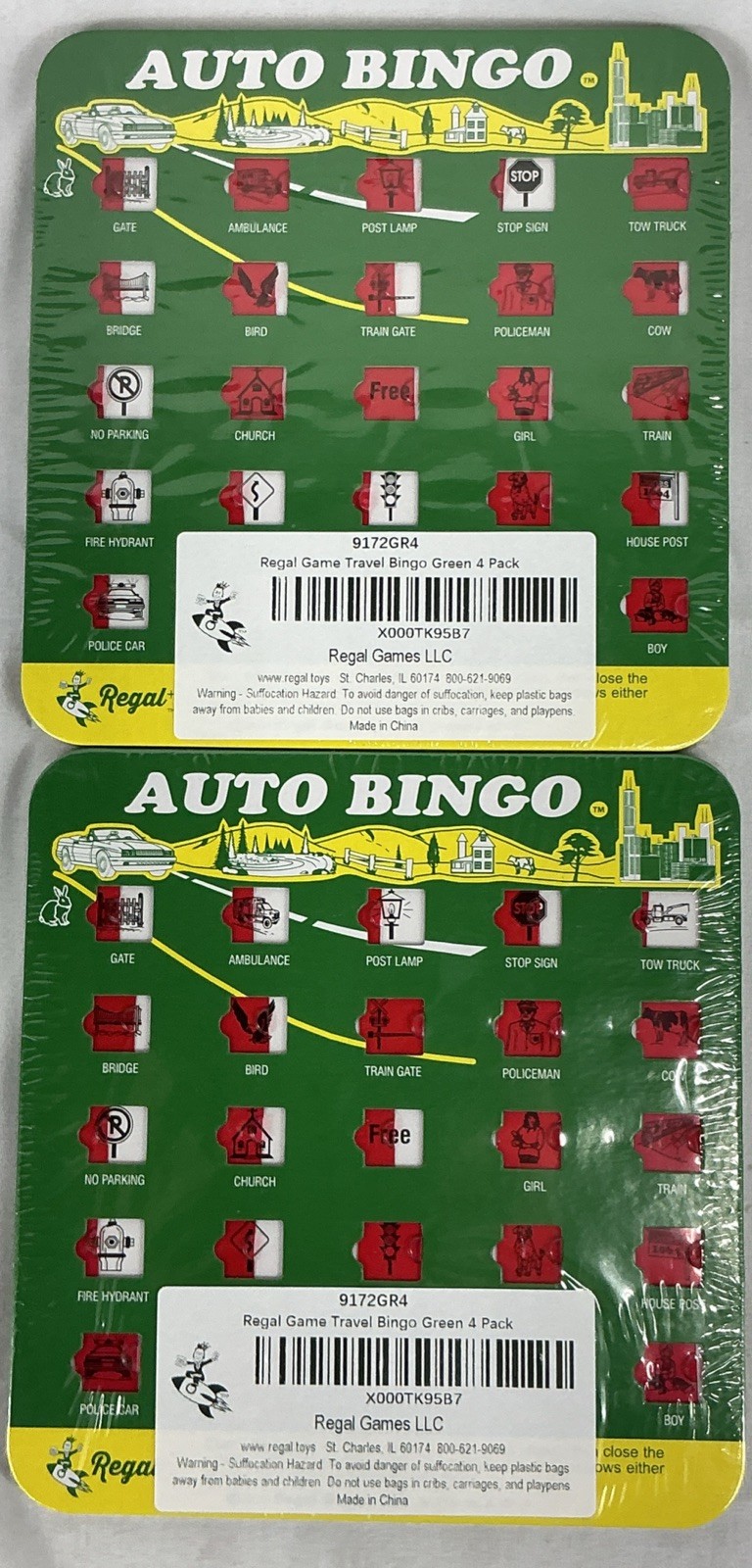 Auto Bingo Regal Games 8 Cards 2 Packs Of 4 Sealed In Plastic