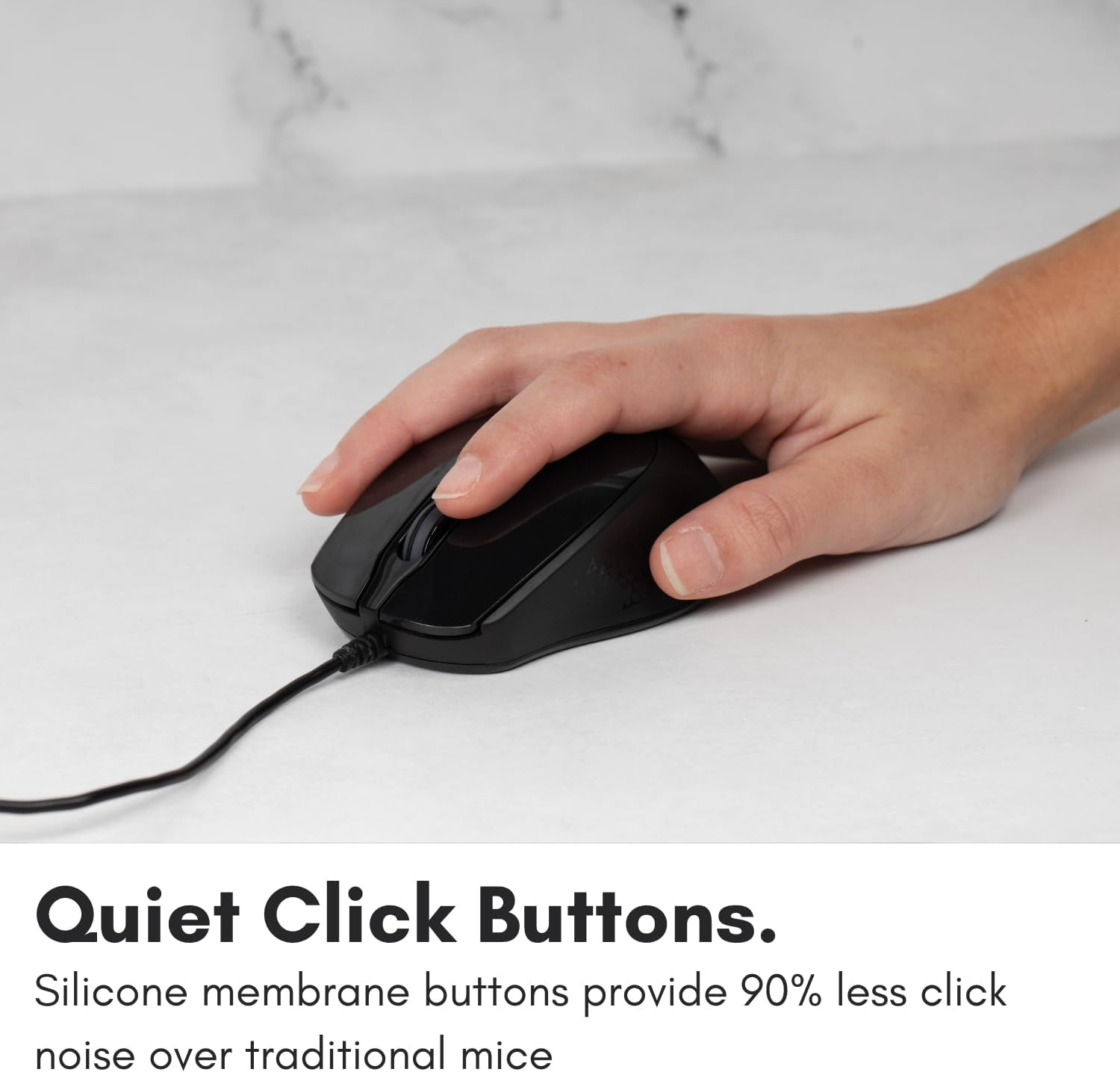 Macally USB C Mouse Wired - Precise, Comfortable, and Quiet - Type C Mouse for M