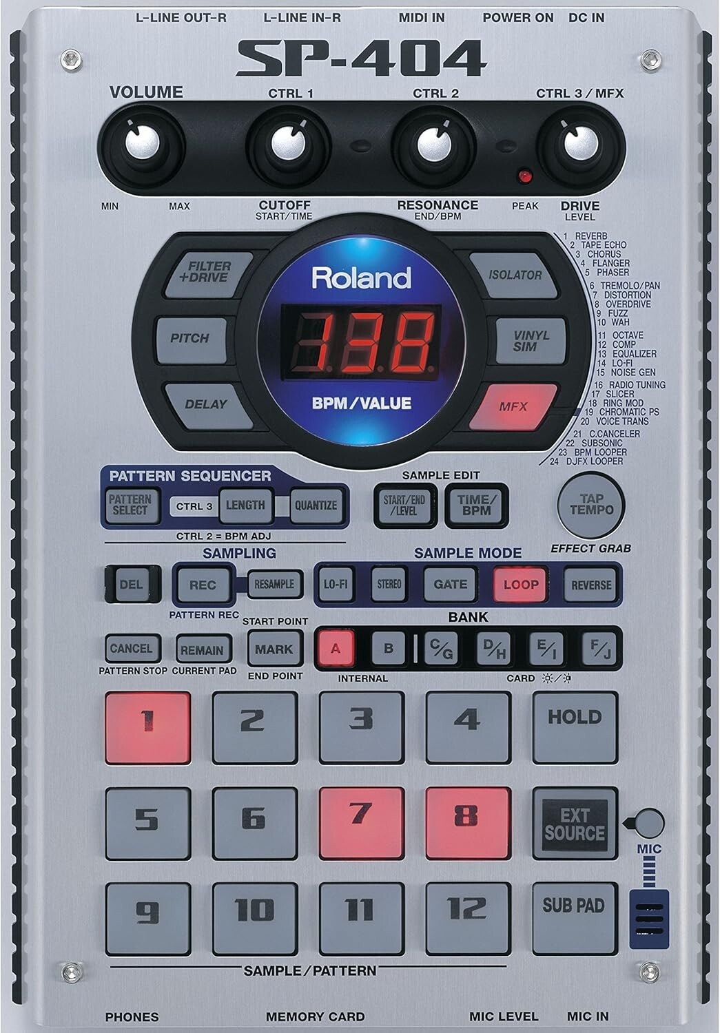 Roland SP-404 Dr. Sample Portable Linear Wave Sampler Sequencer Machine Effector