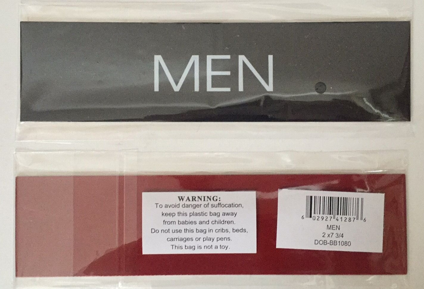 MEN SIGN - BLACK (SIZE 2''X7.75'')-REF24-1027