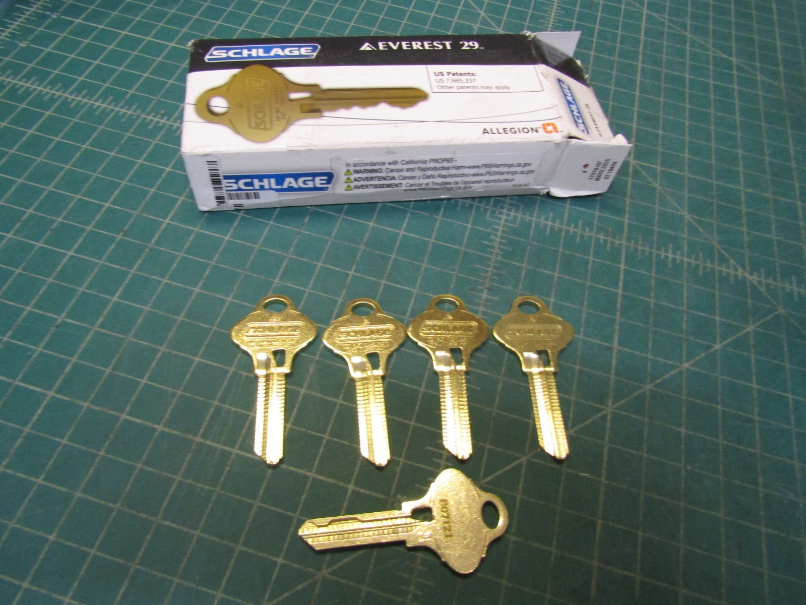 5 – Schlage Everest 29 .35-268-EV.468.T123.DE Key Blanks E07121. NEW