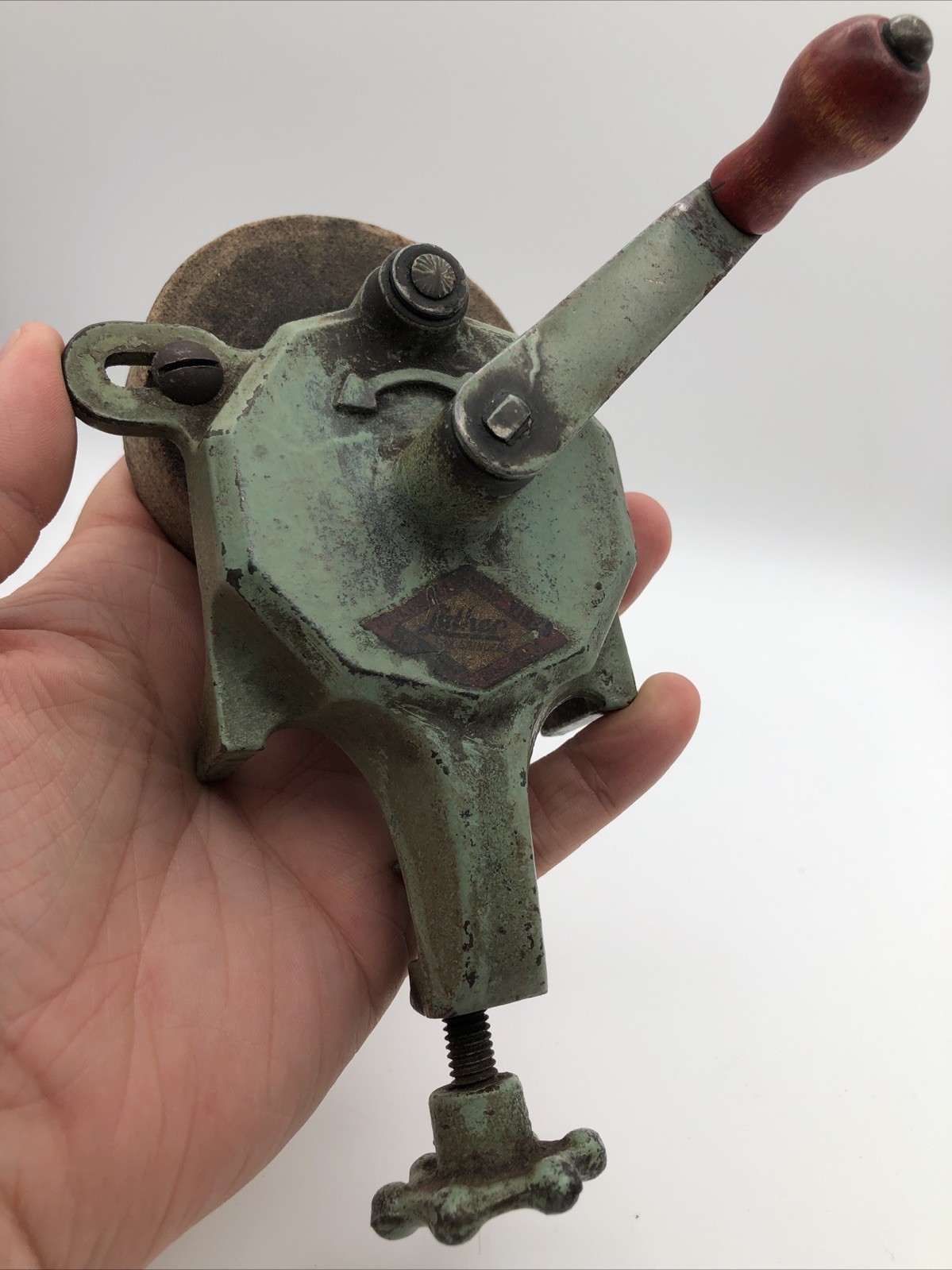 Vintage Luther Metal Hand Crank Grinder Works