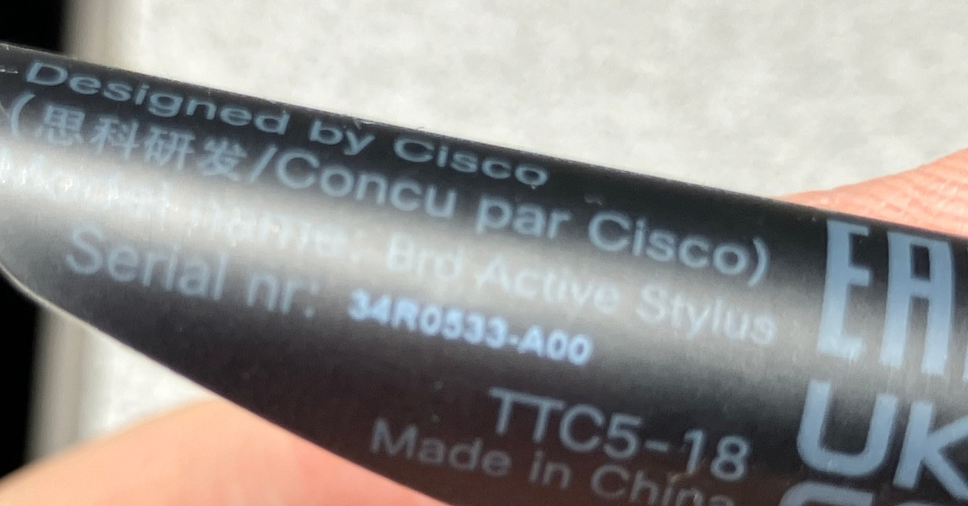 CISCO Board Active Stylus TTC5-18, CS-BRDP-ACTSTYL Digital Pen