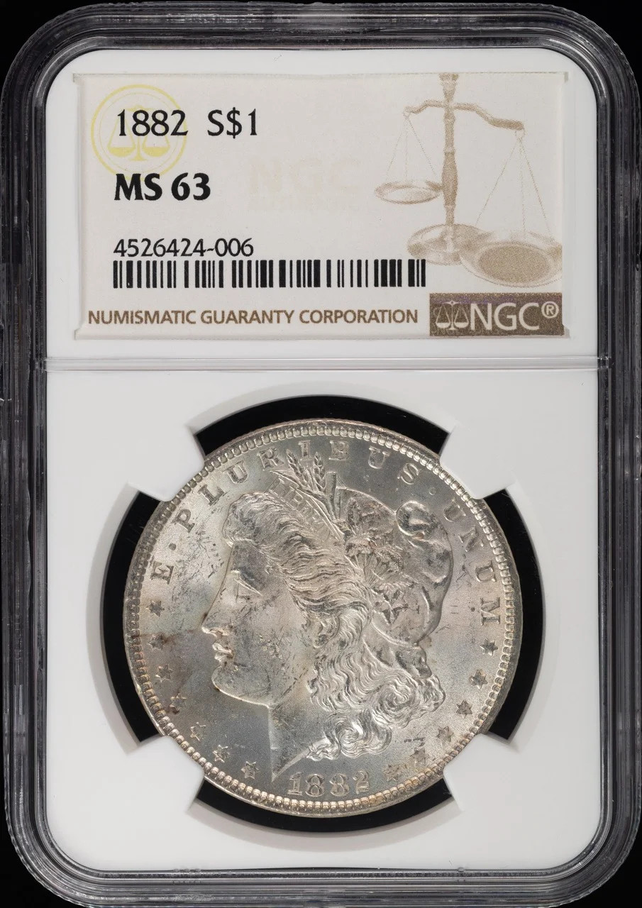 1882 Morgan Silver Dollar NGC MS-63