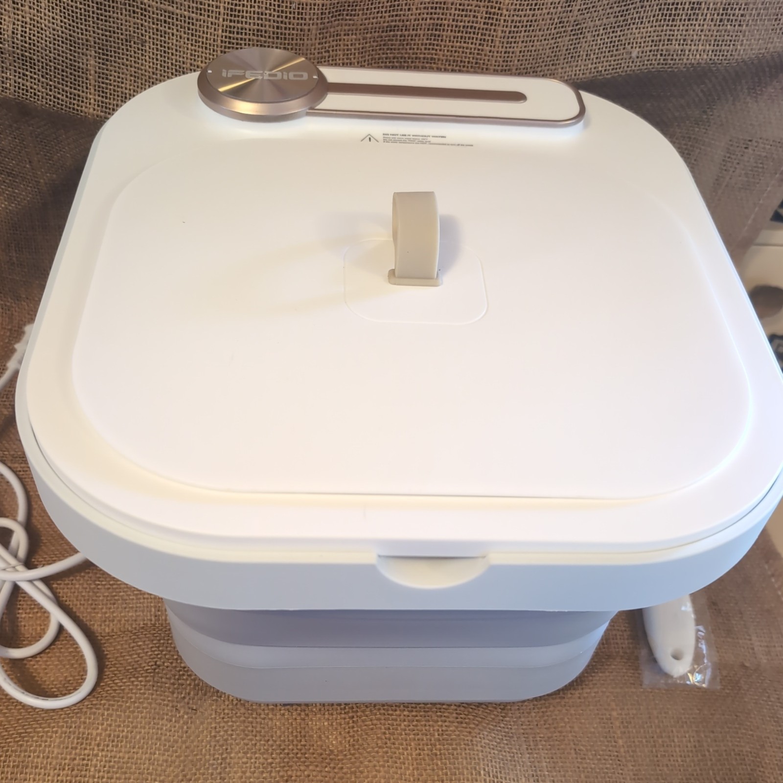 iFedio Collapsible Foot Spa Bath with Heat and Bubble Massage Jets, Pedicure Spa