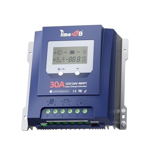 30 Amp MPPT 12V/24V/Auto DC Input Solar Charge Controller, 99% MPPT Tracking