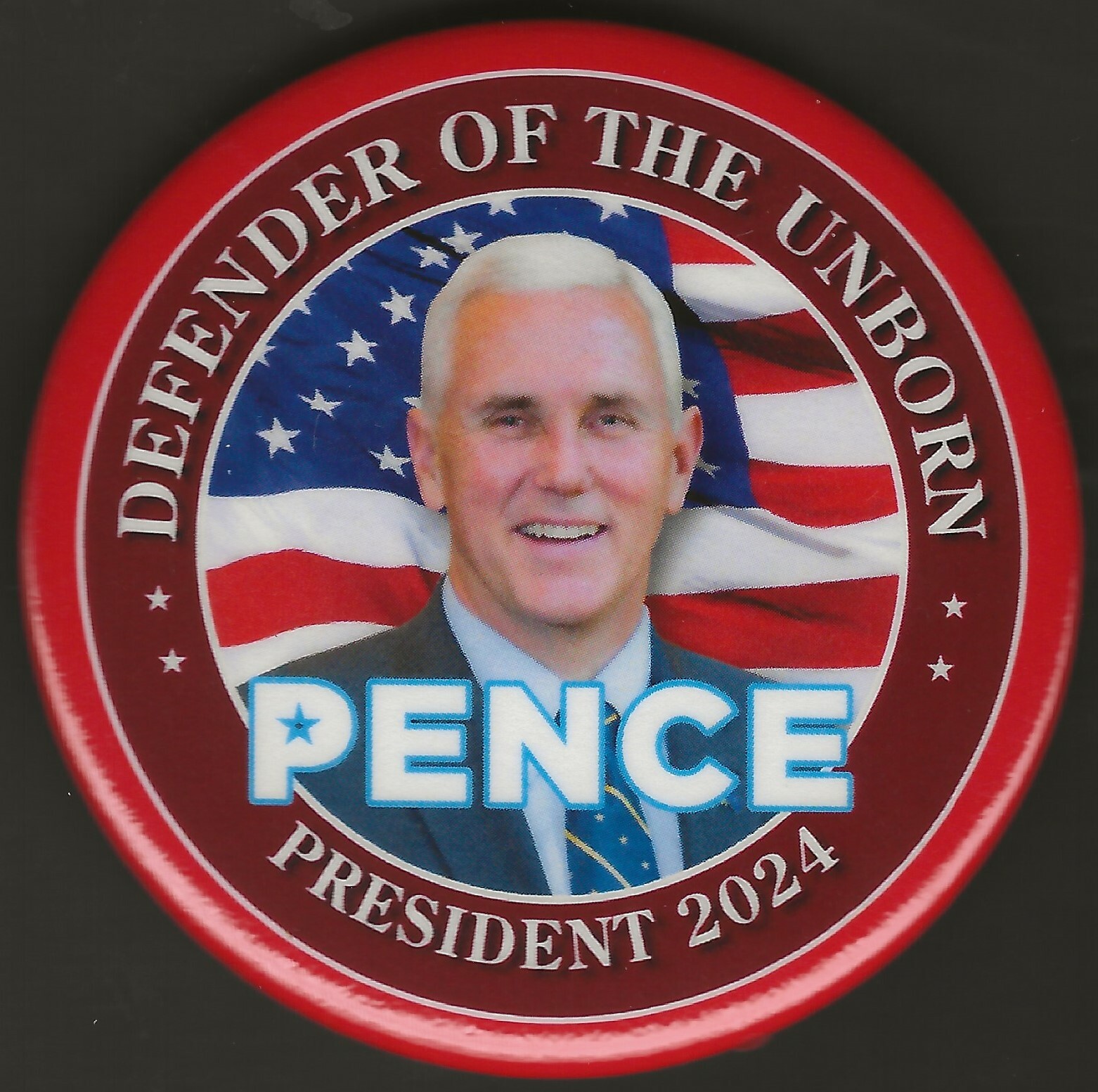 2024 Mike Pence 2-1/2" / Presidential Hopeful Campaign Button(Pin01)