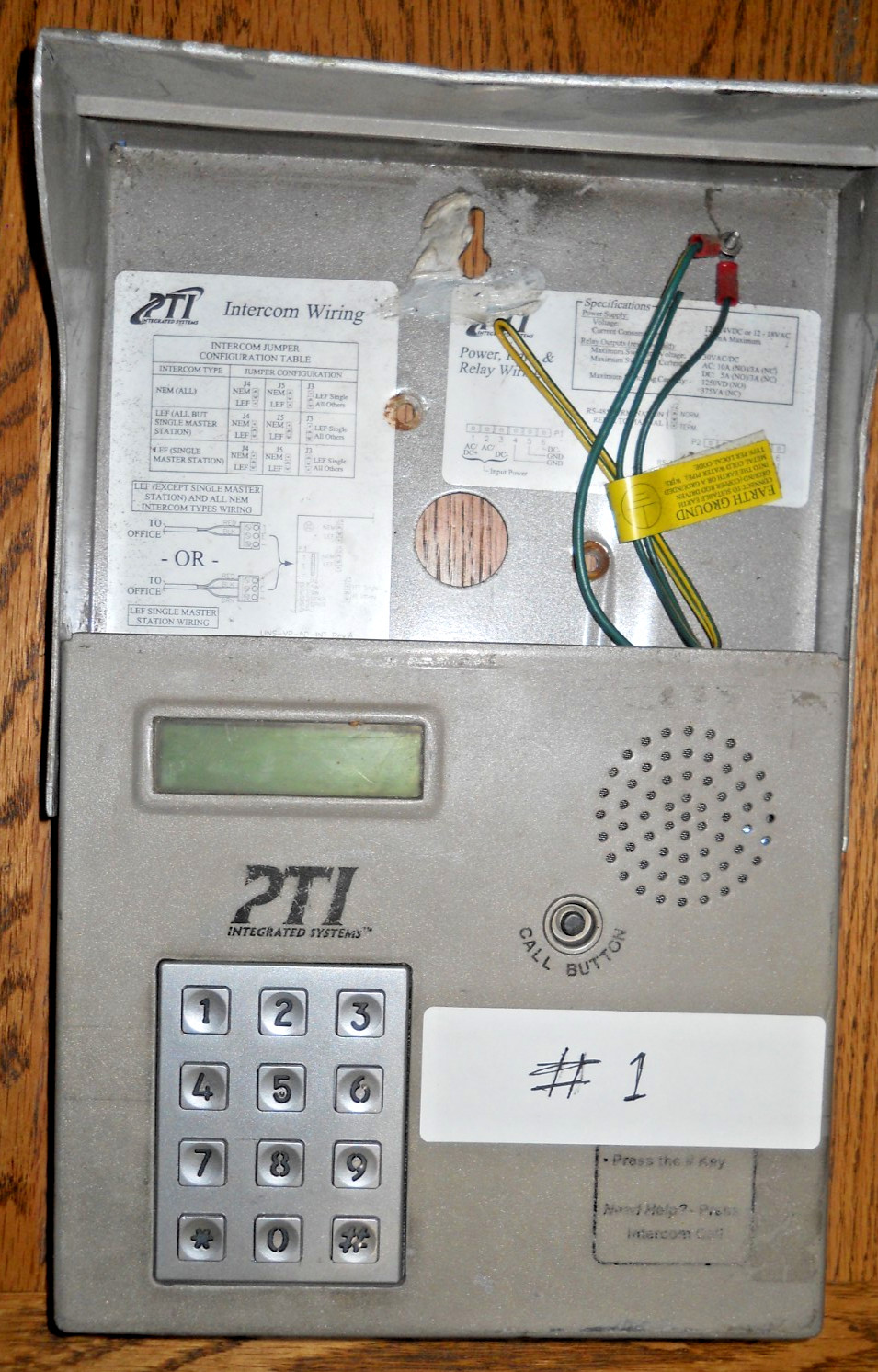 PTI Security Systems VP Series Keypad 10000031 PVPADAKS0000 - For Parts #1