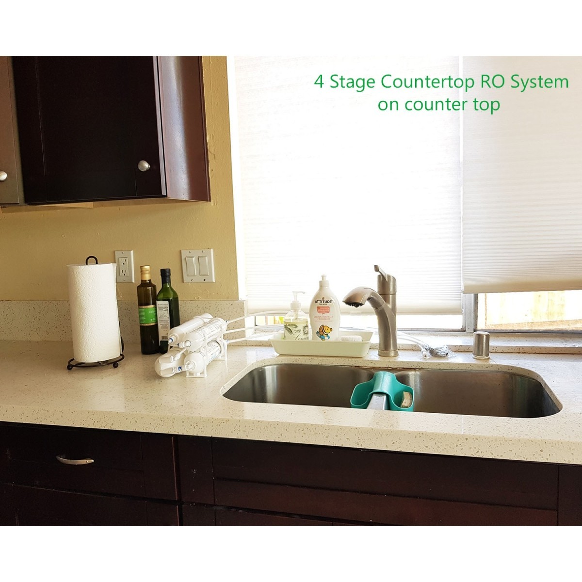 4-stage Basic Countertop Reverse Osmosis Water Purification System, 150 GPD