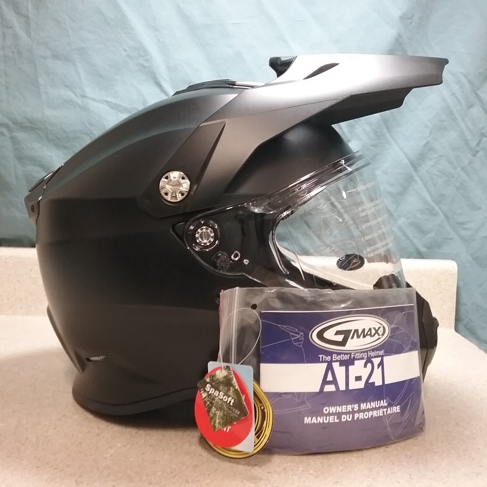 NEW GMAX AT-21 ADVENTURE HELMET - MATTE BLACK - SMALL