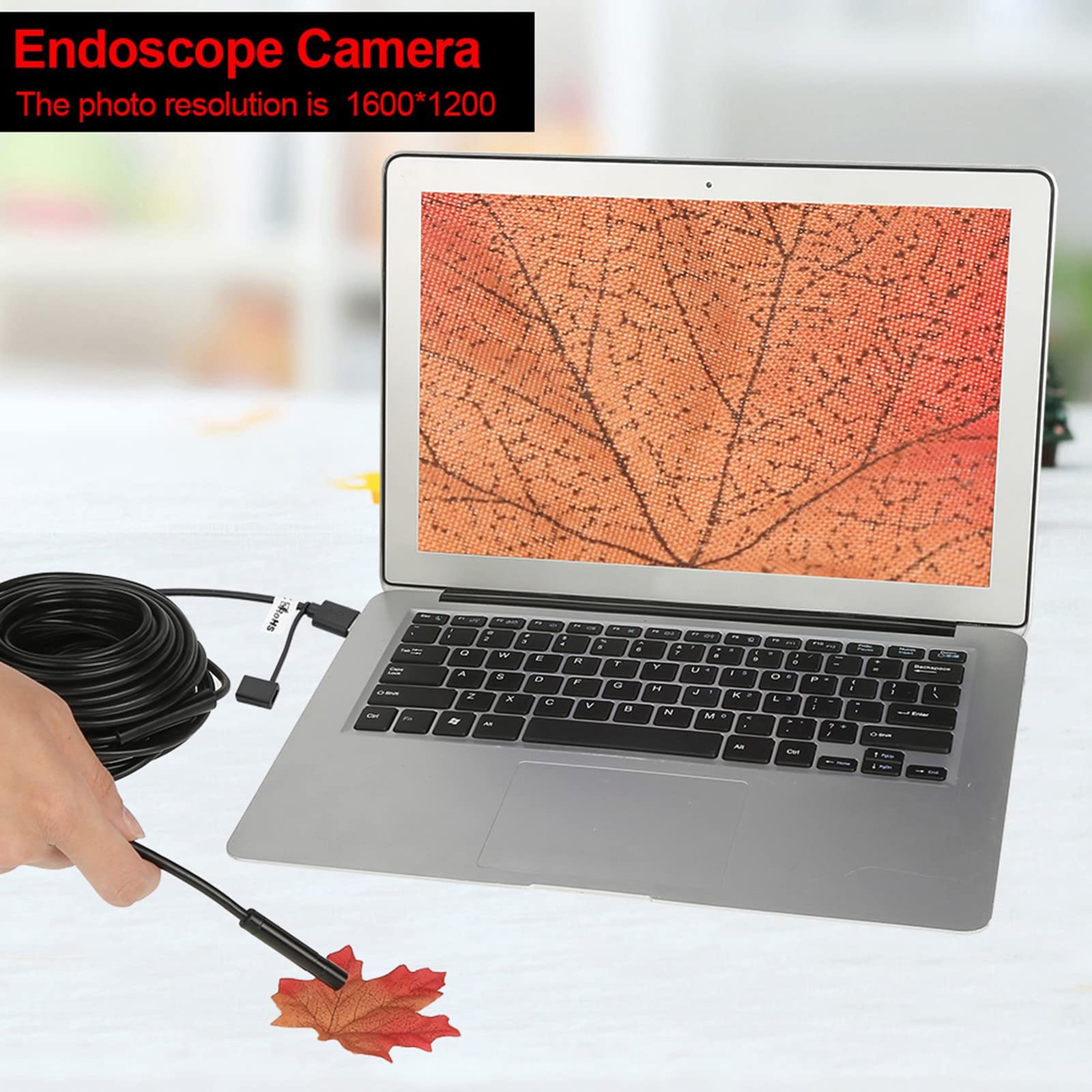 Black 15 Meter USB Endoscope Digital Inspection Snake Camera Borescope with 2...