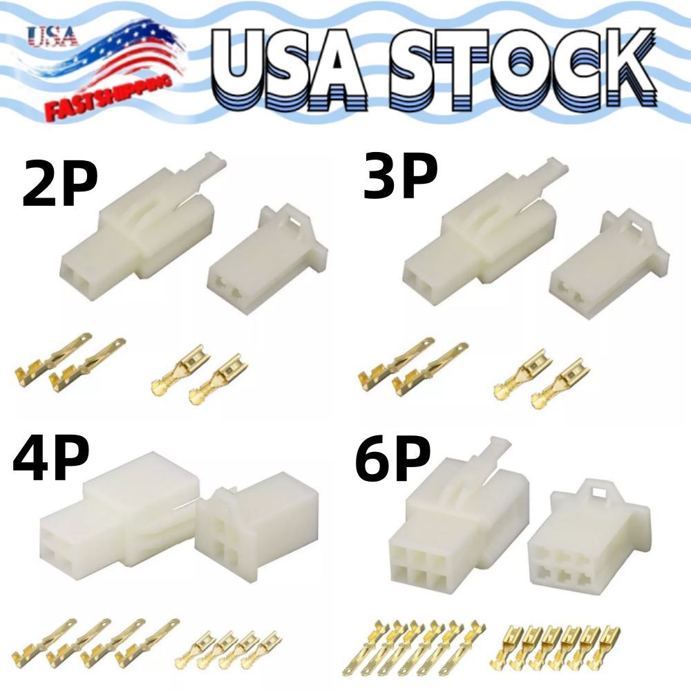2.8mm Car Connector 2/3/4/6PIN Male Female Electrical Plug Socket for Motorcycle