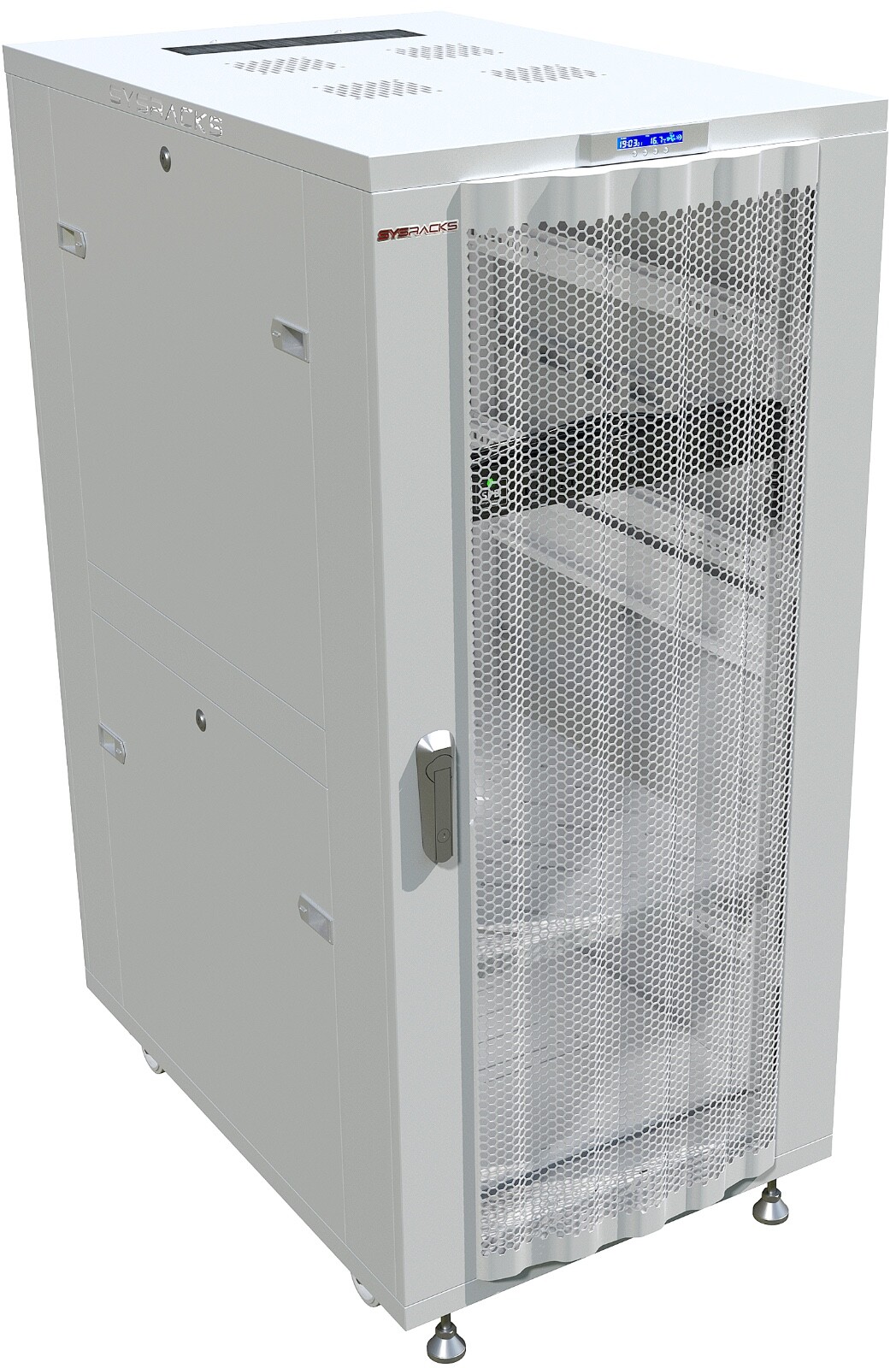 Sysracks 32U Gray Server Rack Cabinet 35" Deep 19" Network Enclosure Mesh
