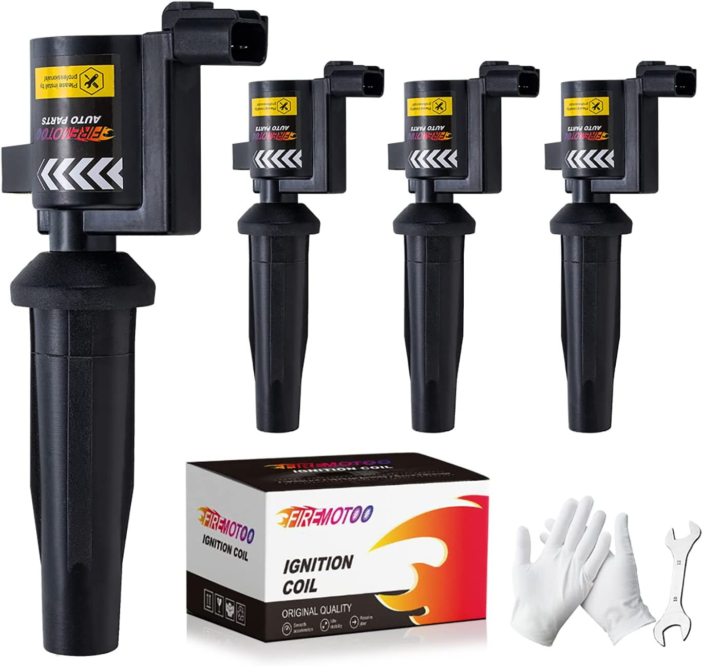 Pack of 4 Ignition Coil Pack Compatible with Escape Focus Fusion Transit Connect