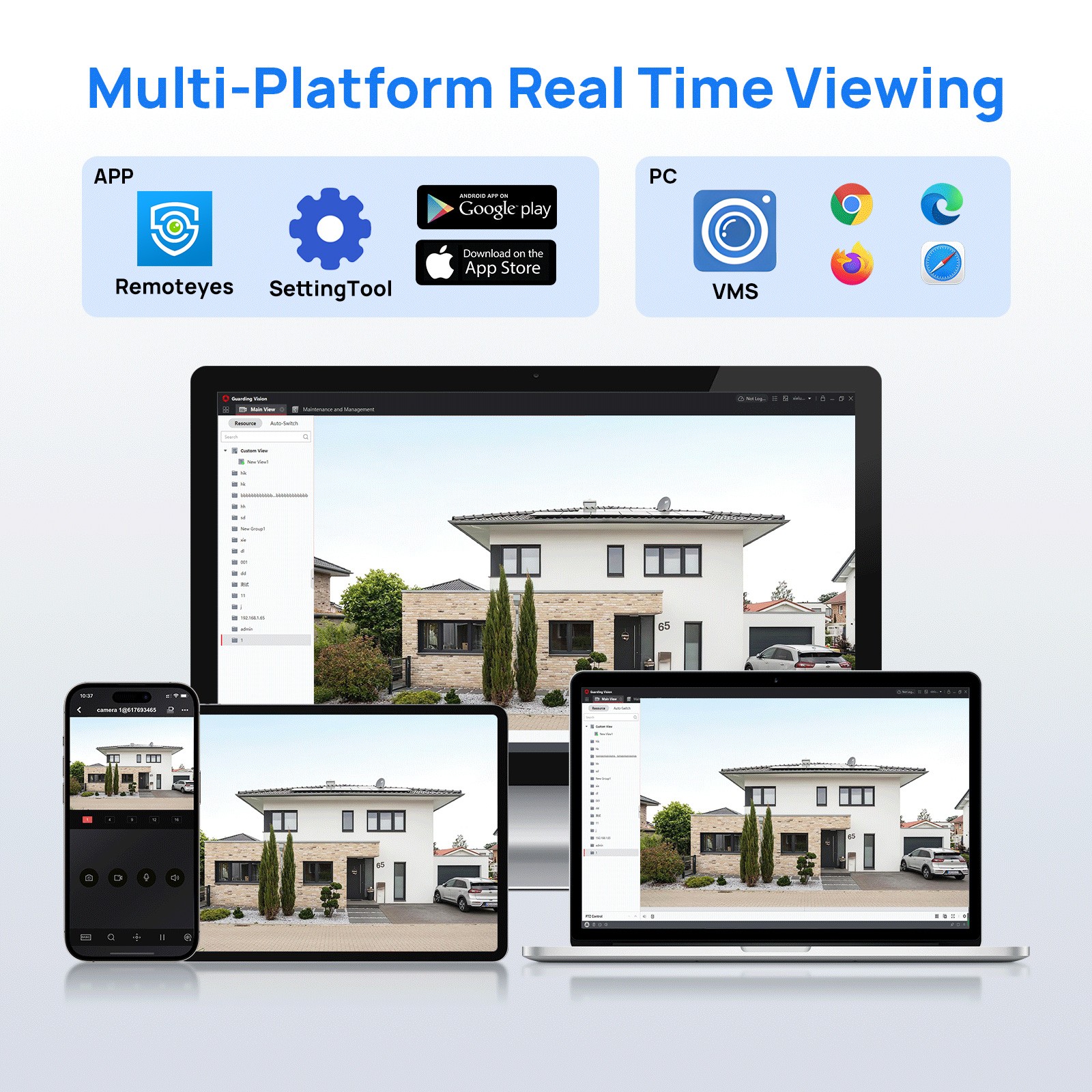 6PCS/SET VIKYLIN 8MP 4K IR Bullet Security Camera Motion Detection Built-in MIC
