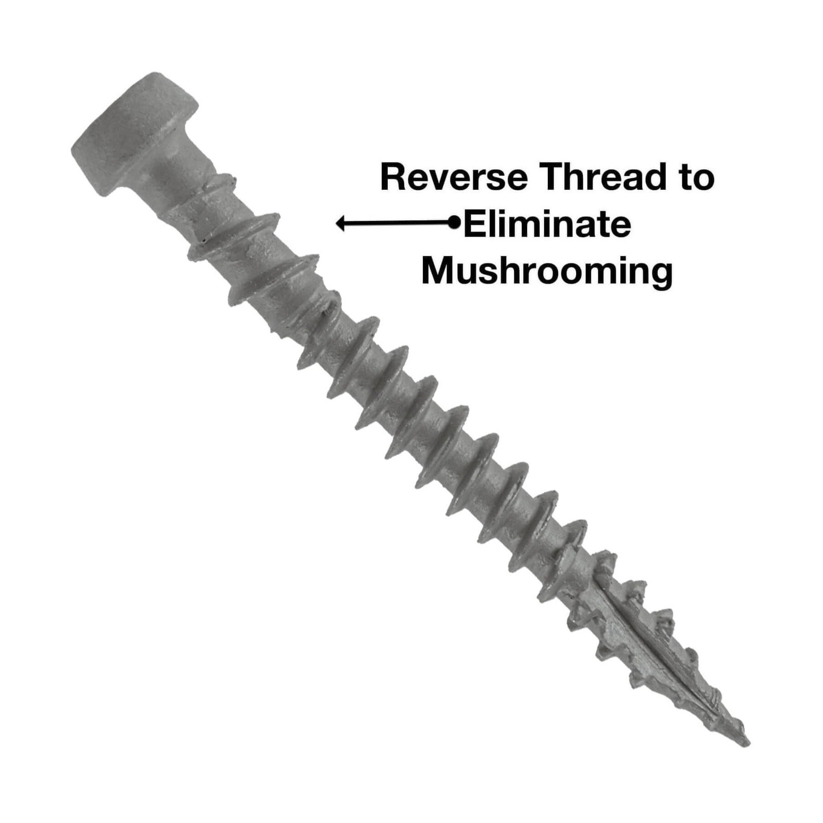 10 x 1-3/4" Cape Cod Gray Composite Decking Screws. Exterior Coated, Pressure...