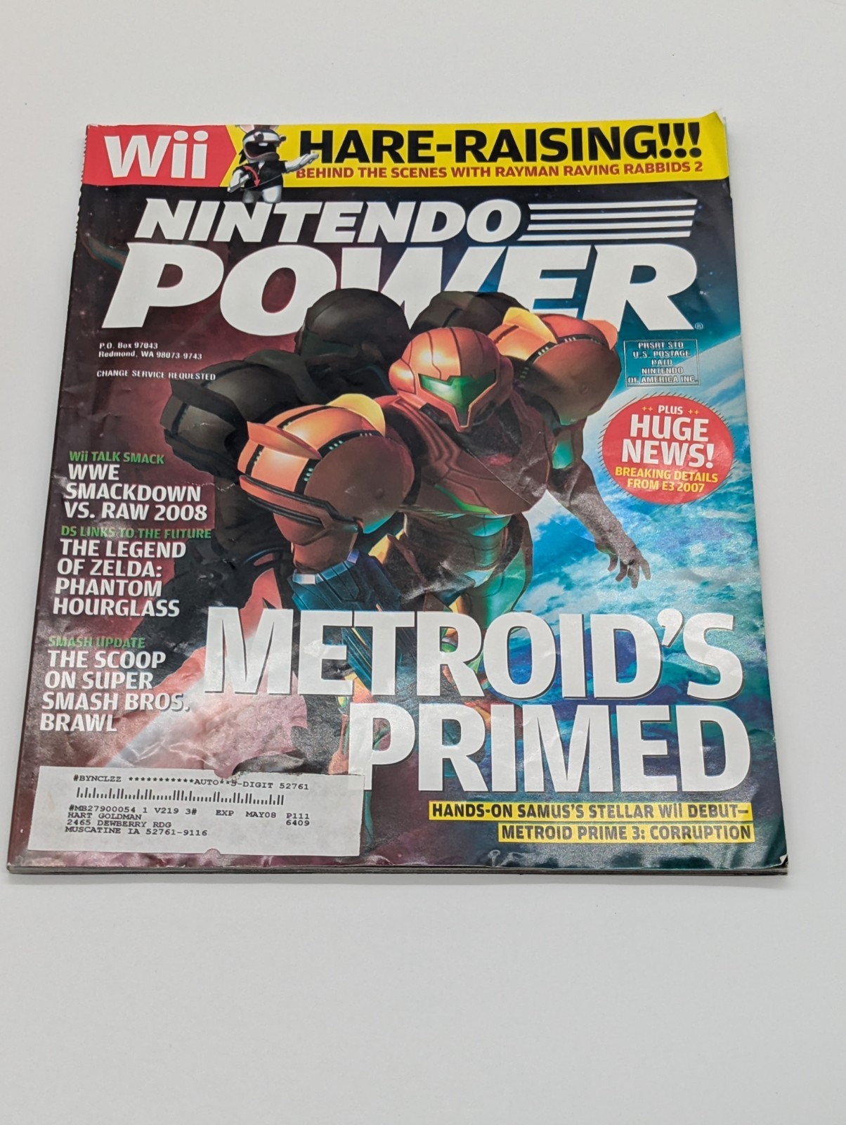Nintendo Power Magazine  #219 Sept 2007 Metroid Prime, Zelda W/ Poster Insert