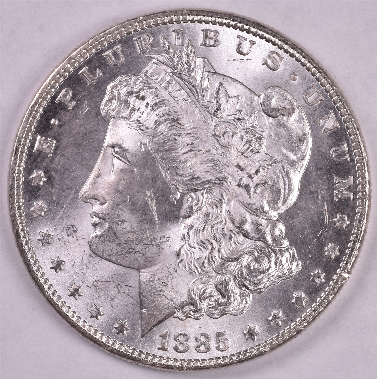 1885 Morgan Silver Dollar - Hot 50 VAM 1A1 Pitted Reverse