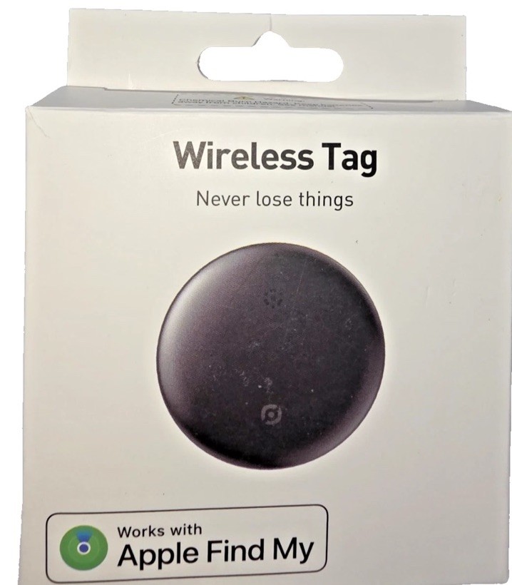 Rexzol Wireless Tag Bluetooth Tracker Apple Find My Compatible 2-Pack Black NIB