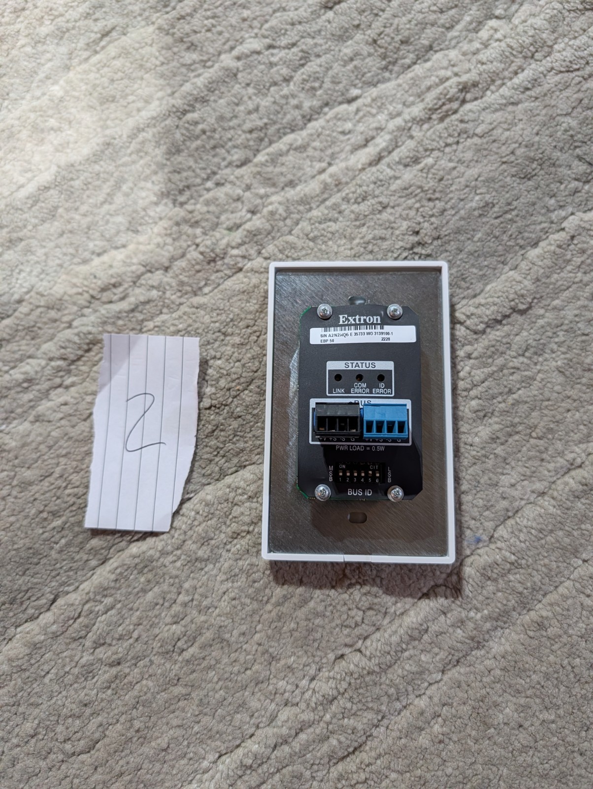 Extron 60-1670-01 EBP 50 ﻿eBUS Button Panel White