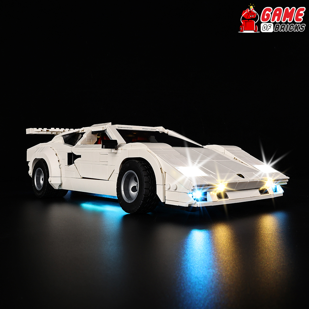 LED Light Kit for LEGO® Lamborghini Countach 5000 Quattrovalvole 10337 (Remote)