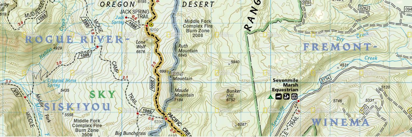 Pacific Crest Trail Maps National Geographic Complete PCT Topo Map Pack Bundle