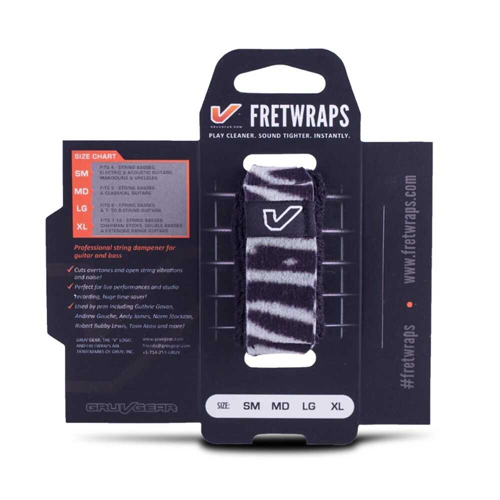 GRUV GEAR FretWraps String Muters 1-Pack Zebra MEDIUM