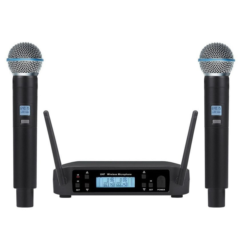 Dual Handheld Wireless Microphones uhf ,for Shure GLXD4 Karaoke Microphone