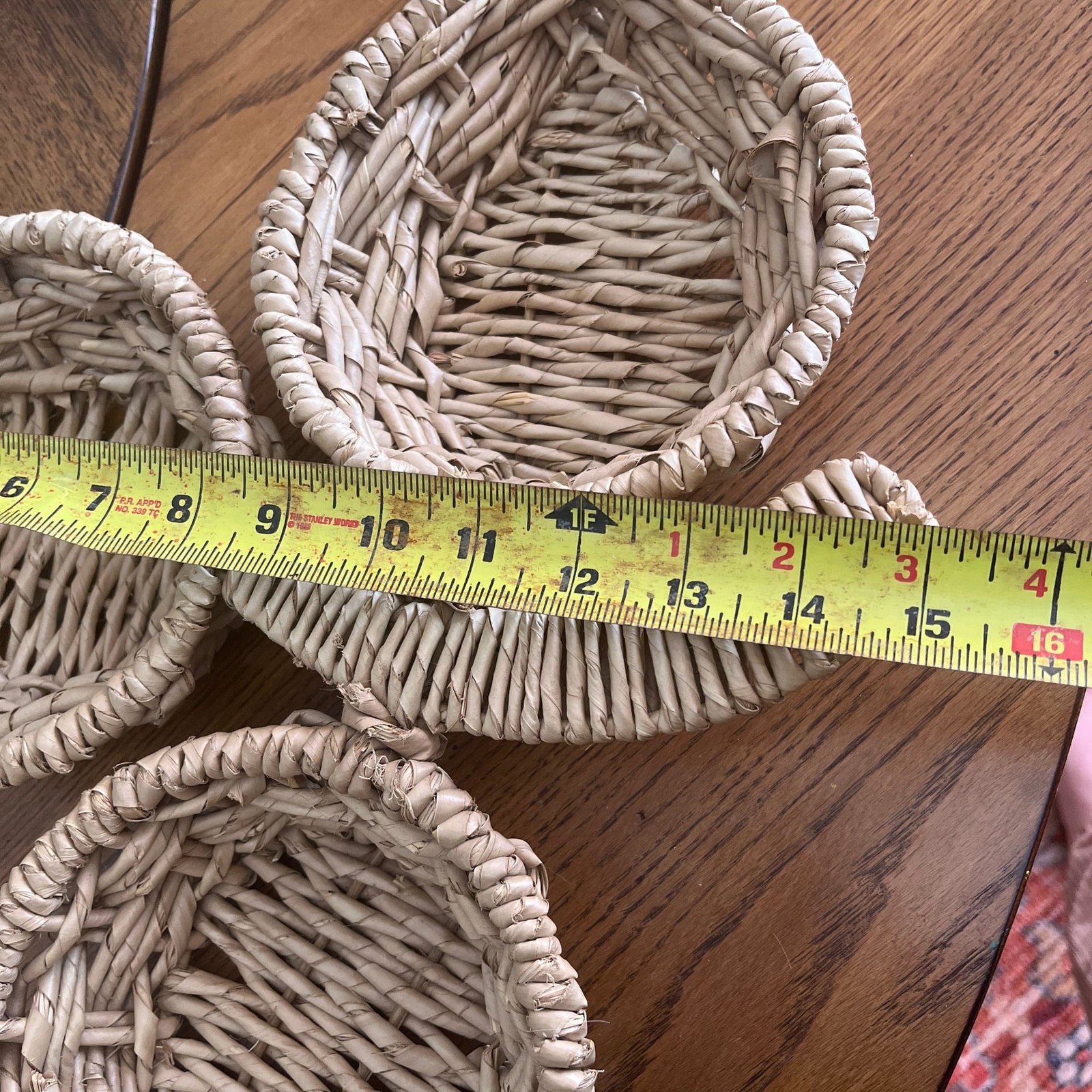 Vintage Wicker Leaf Shaped basket