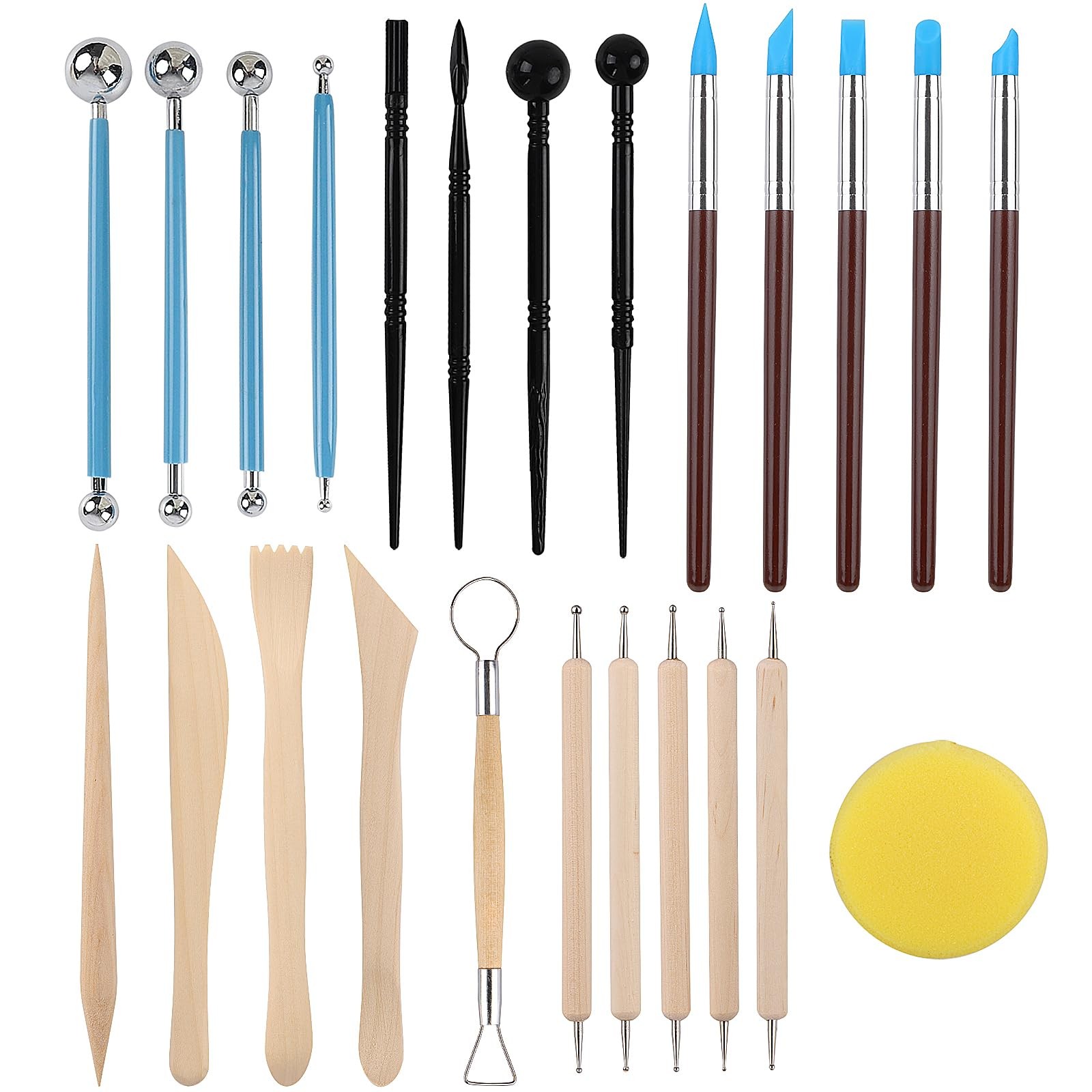 RUBFAC Polymer Clay Tools, Tools Kit, 24pcs Sculpting Set...