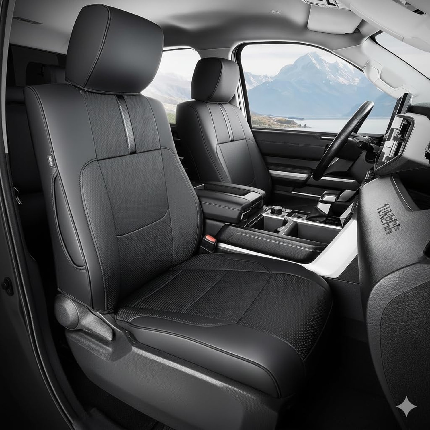 for Toyota Tundra Seat Covers 2022-2025 2026, Full Covered Black Seat Protect...