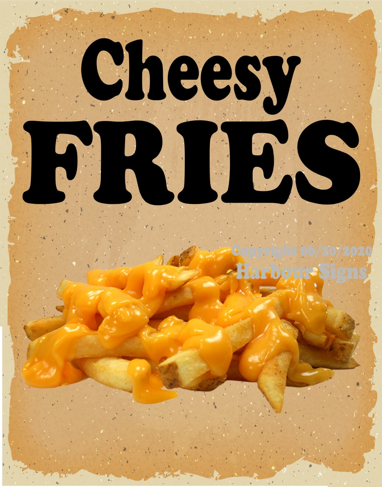 Cheesy Fries DECAL (CHOOSE YOUR SIZE) v Food Truck Concession Sticker