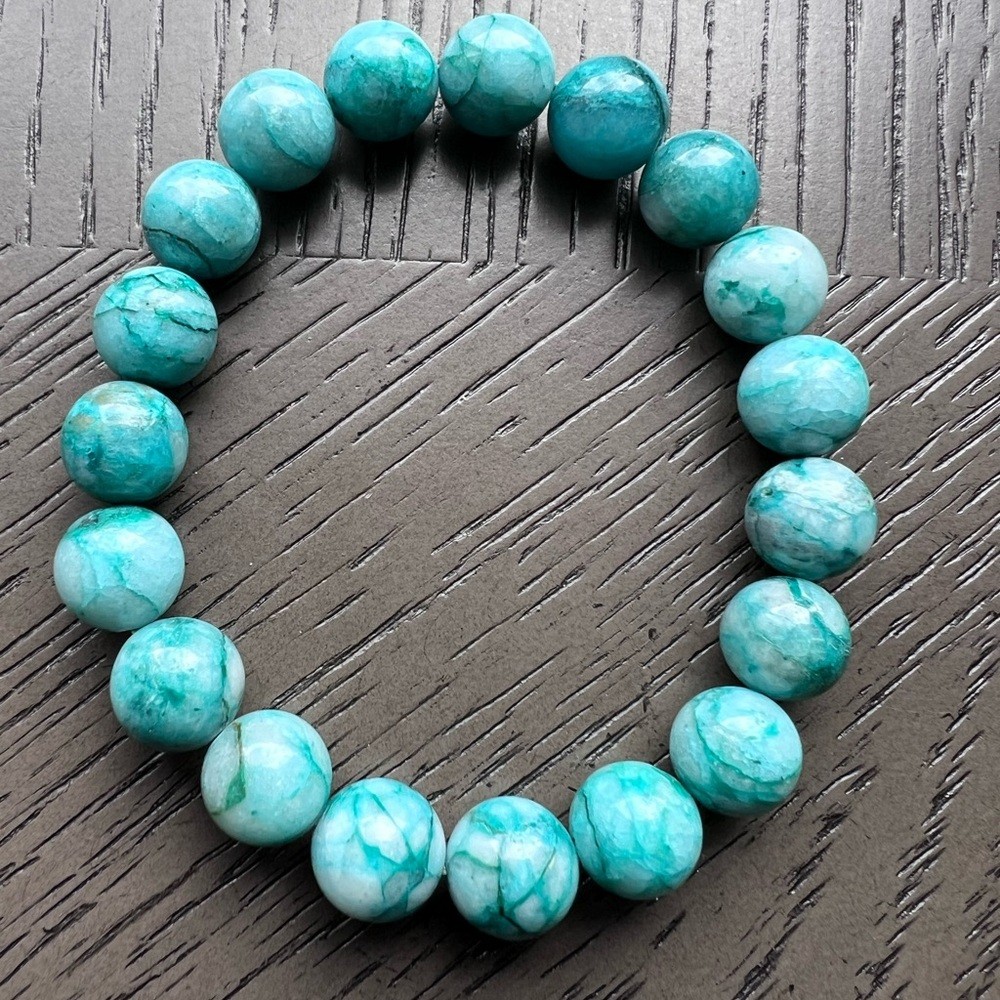 Chrysocolla bracelet 10mm 6.5’