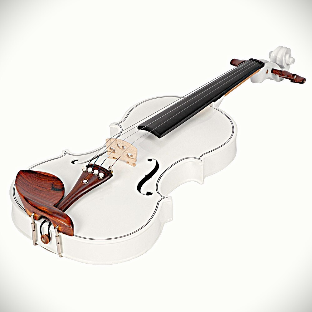 Gorgeous White Solid Wood Violin Package 4/4 Full Size with Case, Bow, Rosin