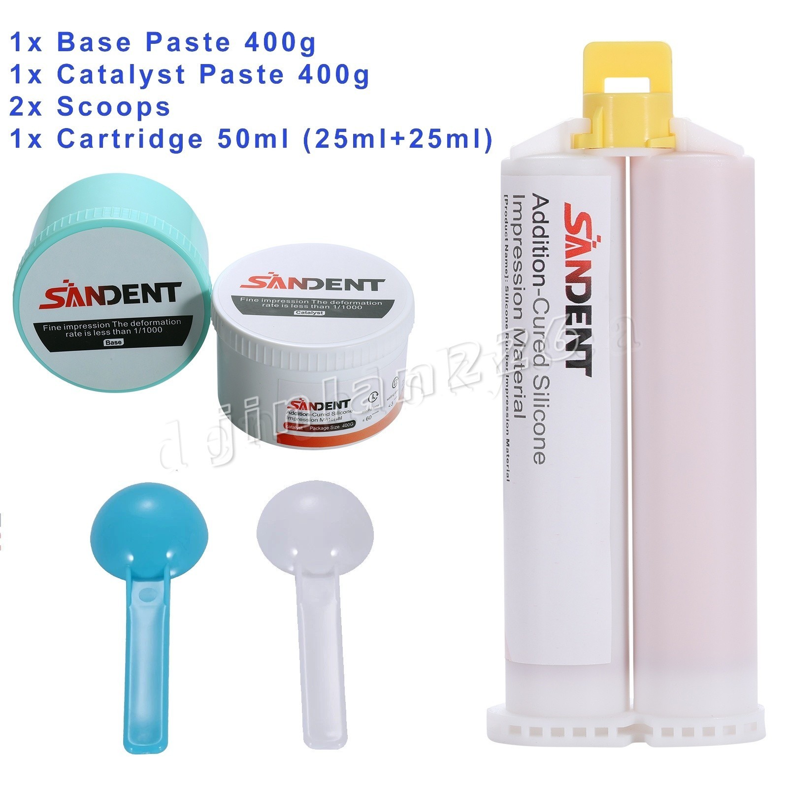 Dental Silicone Impression Material Putty Base+Catalyst+Light Body