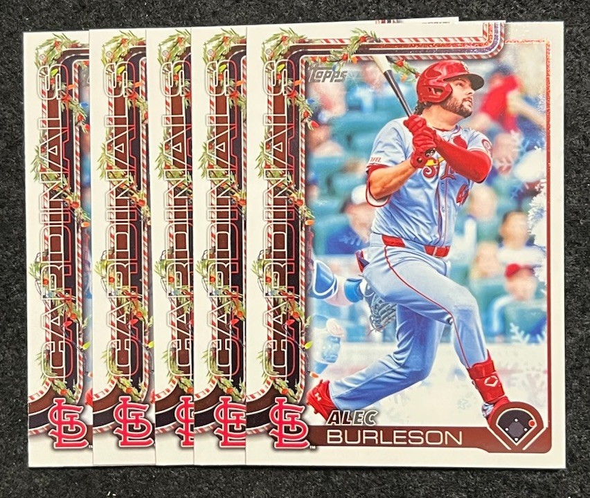Lot Of 5 - 2025 Topps Holiday - Alec Burleson  - #H64  - Next Day Ship
