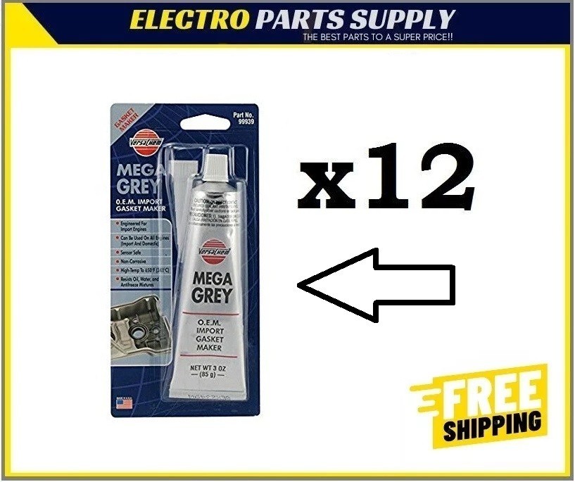 Versachem MEGA Grey Silicone Sensor Gasket Maker 999 OEM 12 PCS