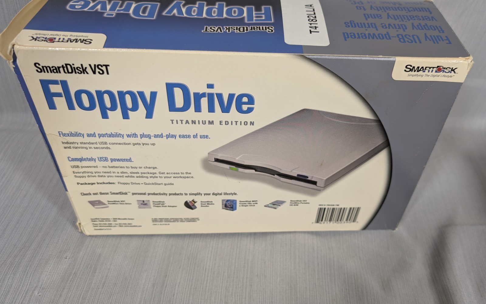 SmartDisk External USB 3.5" Floppy Drive for PC or Mac/Titanium Edition/Tested