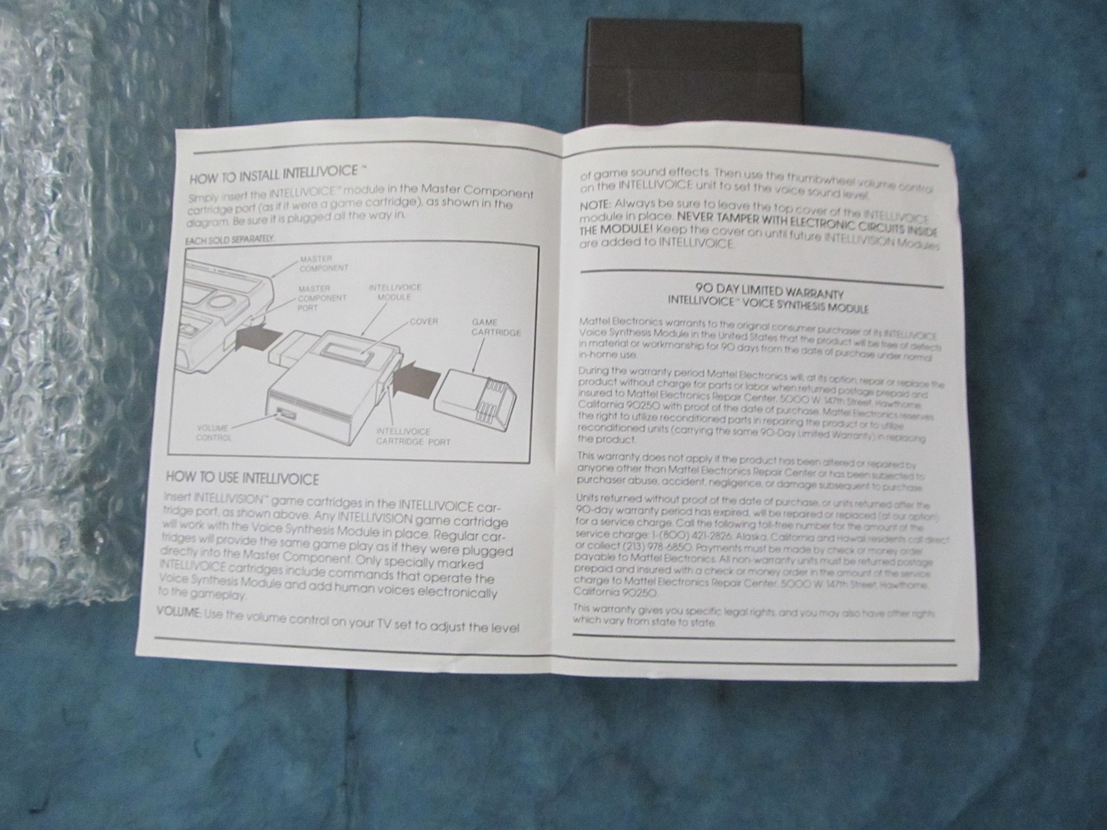 Vintage 1981 Electronics voice synthesis module by Mattel Electronics