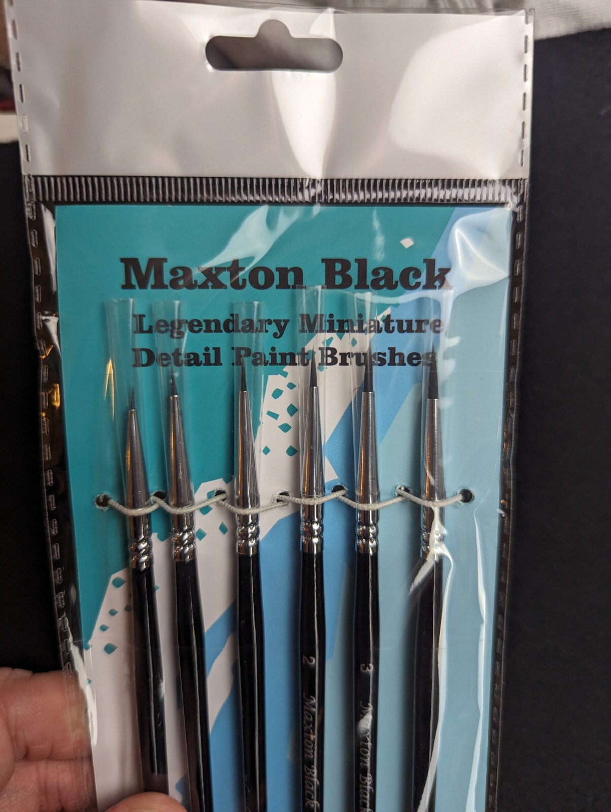 Maxton Black Legendary Miniature Paint Brush Set